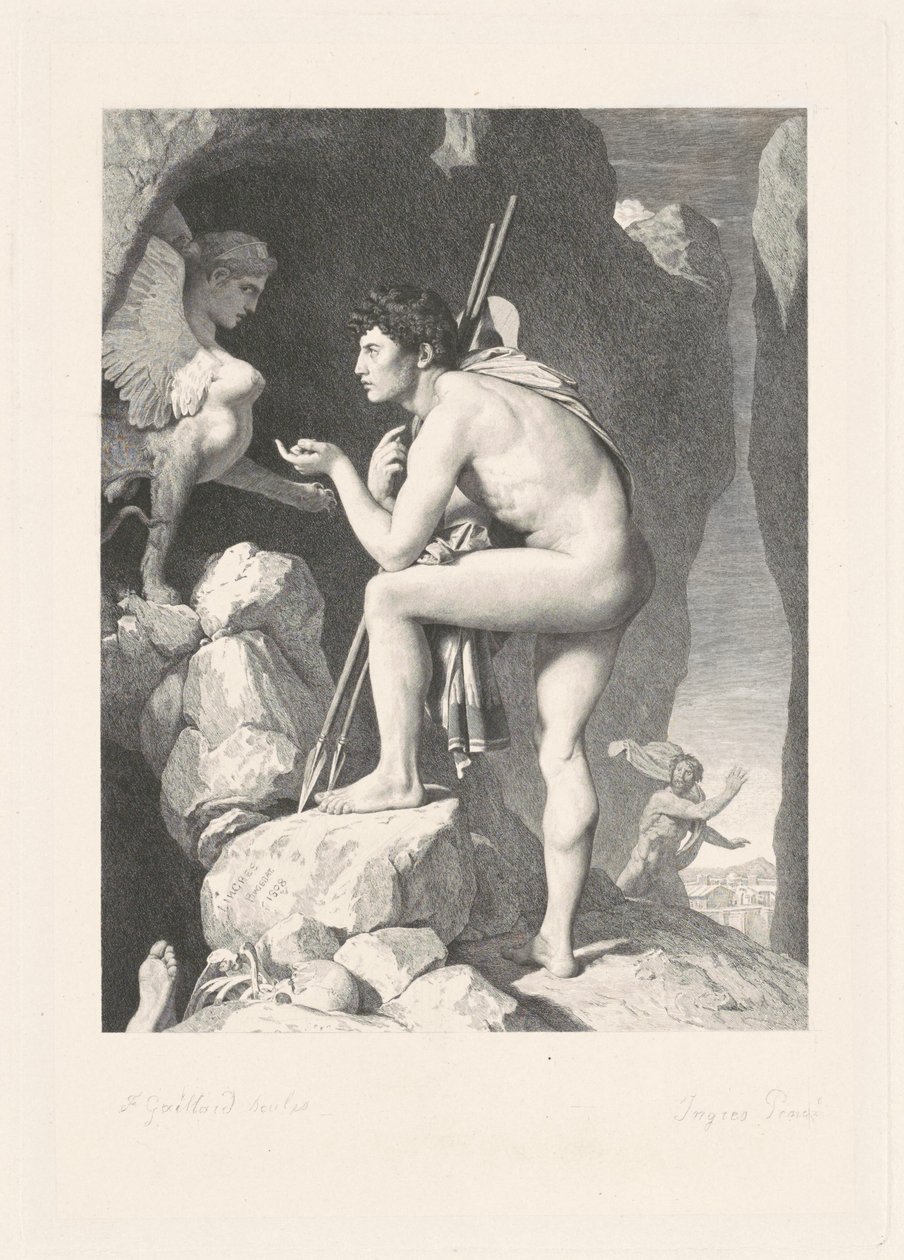Ødipus af Ferdinand Gaillard, after Jean Auguste Dominique Ingres