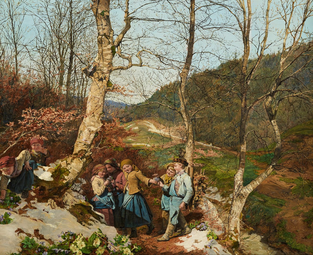 Tidligt forår i Wienerskoven af Ferdinand Georg Waldmuller