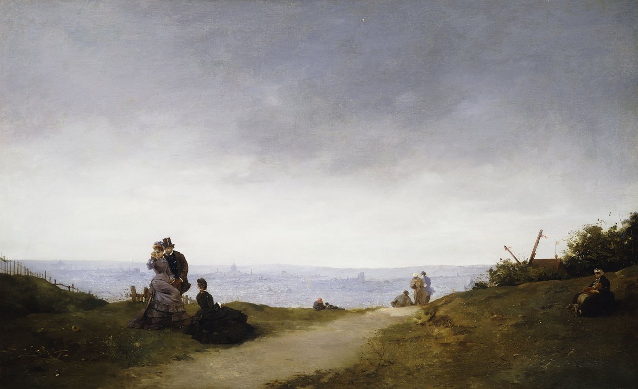 Udsigt over Paris fra Montmartre, af Ferdinand Heilbuth