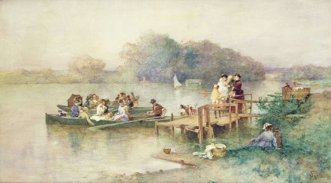 Bryllupsfesten (akvarel på papir) af Ferdinand Heilbuth