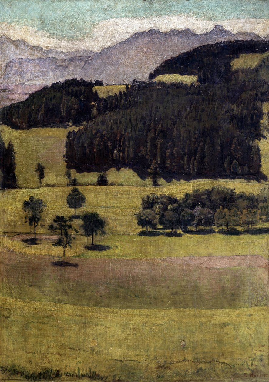 Landskab, Oaks at Stockhorn, 1898 af Ferdinand Hodler