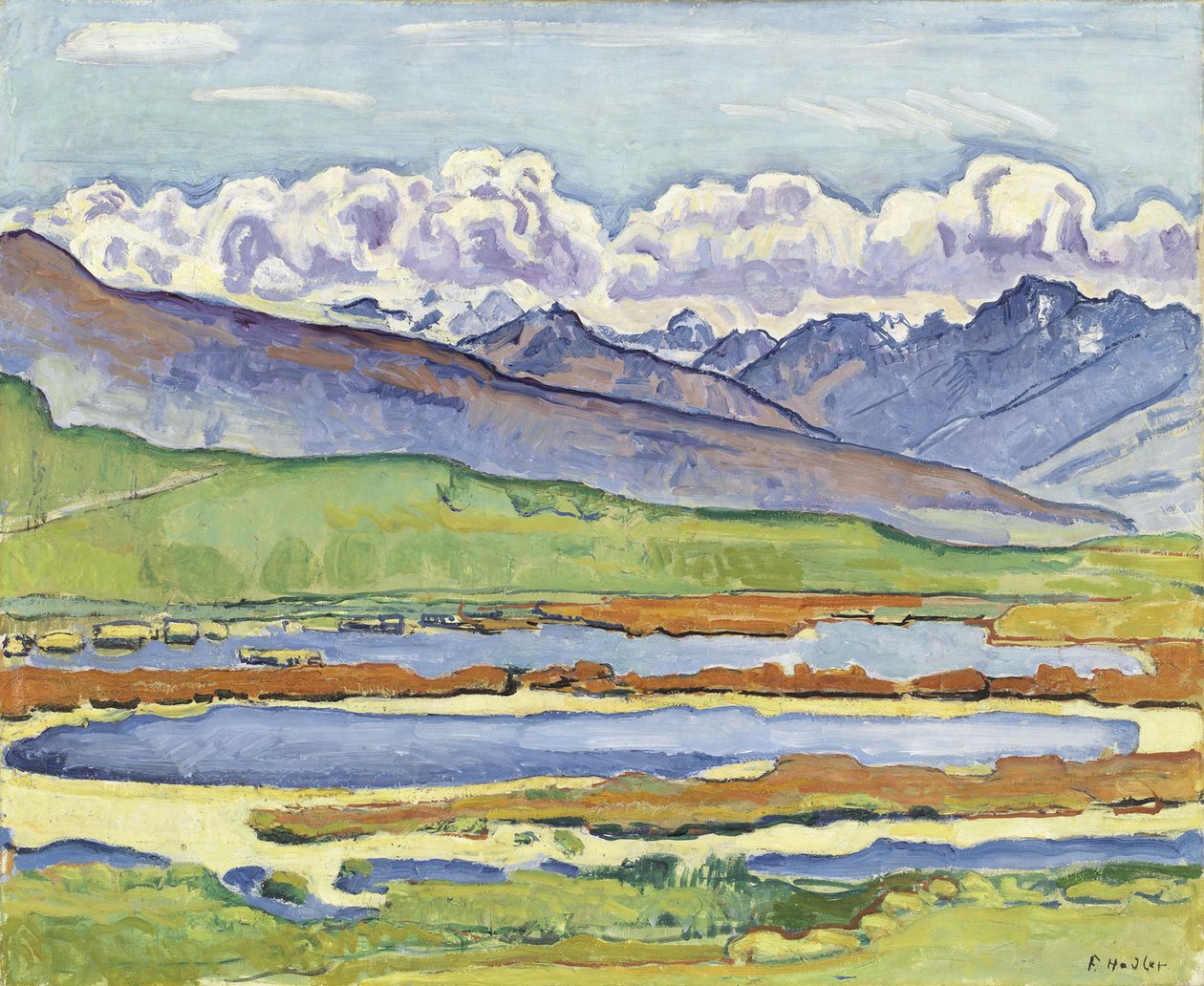 Landskab ved Montana af Ferdinand Hodler