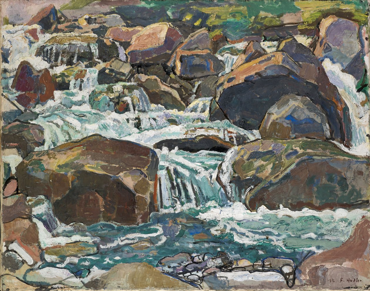 Mountain Creek nær Champéry, 1916. af Ferdinand Hodler