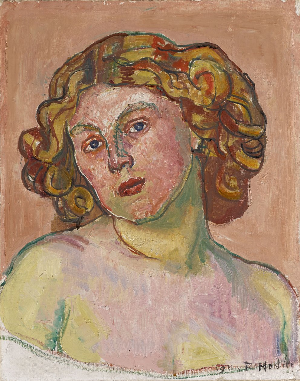 Portræt af Regina Morgeron, 1911. af Ferdinand Hodler