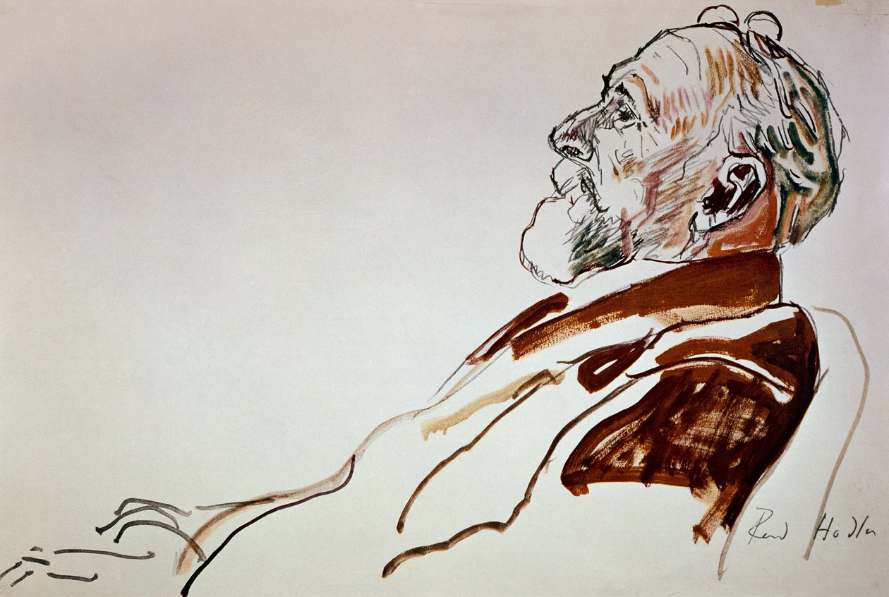 Portræt af Carl Spitteler af Ferdinand Hodler