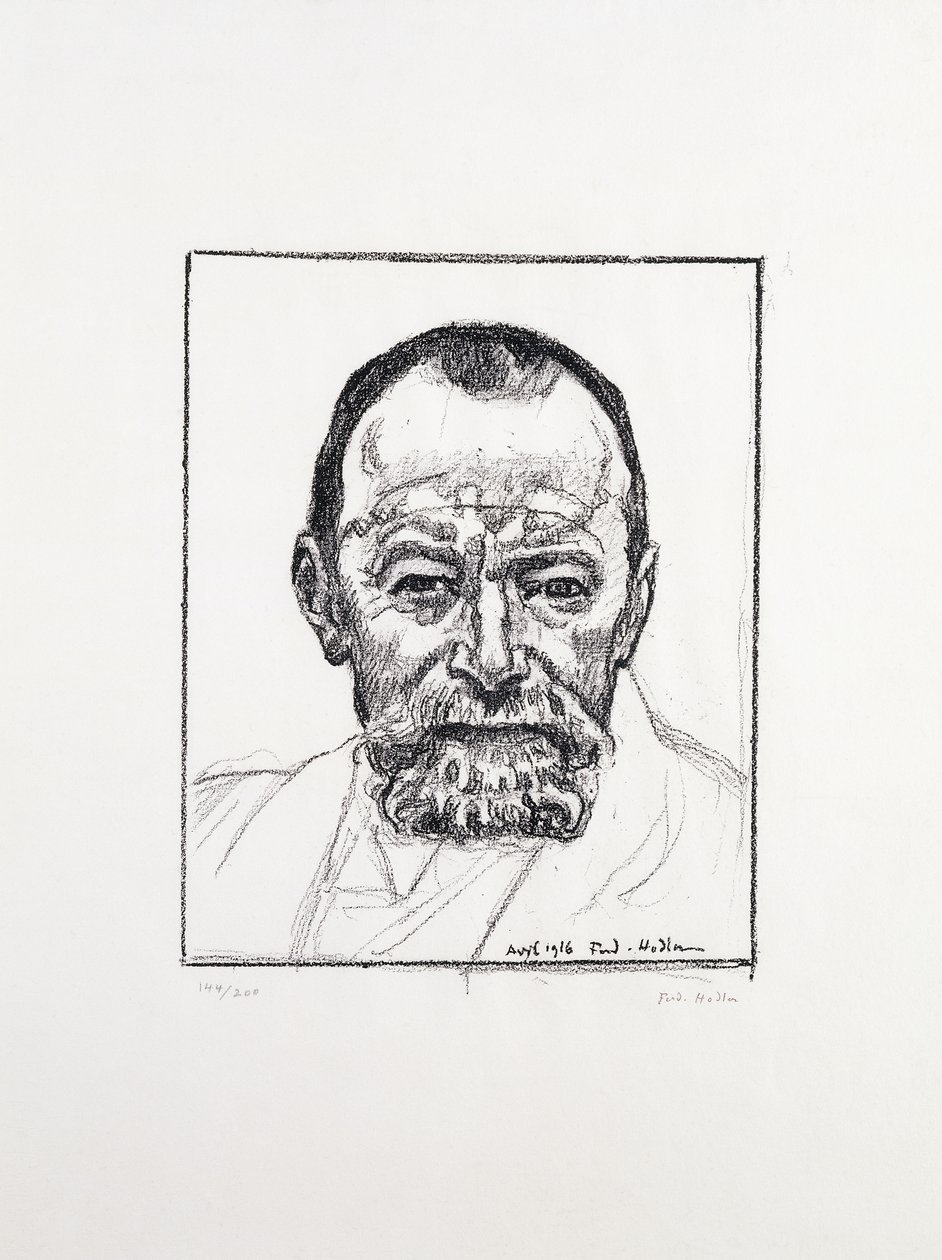 Selvportræt, ca. 1916-8 af Ferdinand Hodler