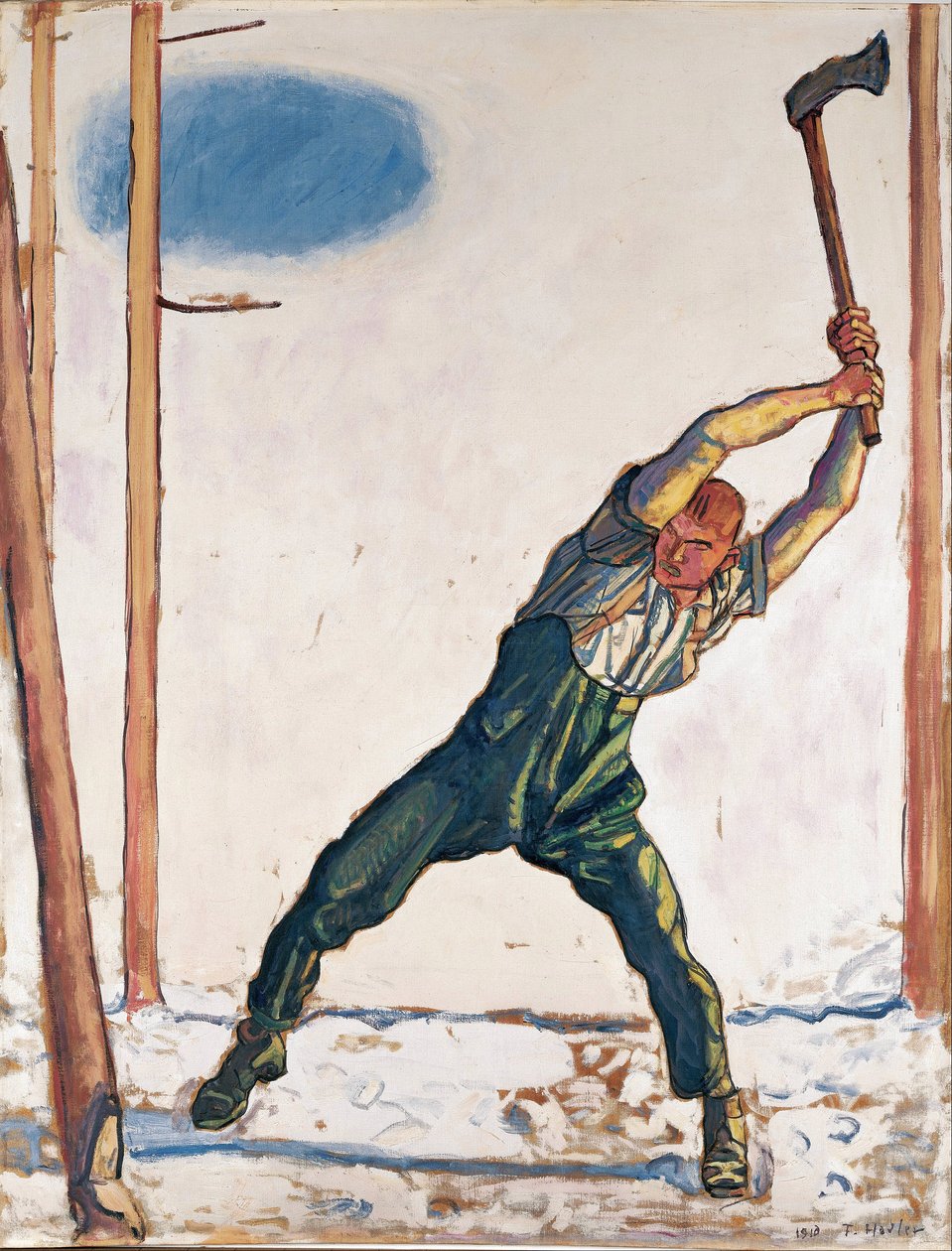 Skovhuggeren af ​​Hodler, Ferdinand (1853-1918) af Ferdinand Hodler