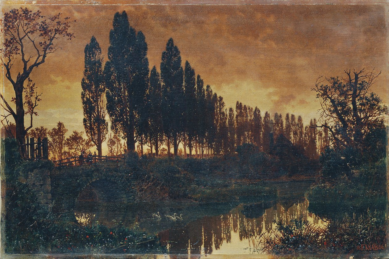 Bayersk landskab af Ferdinand Knab