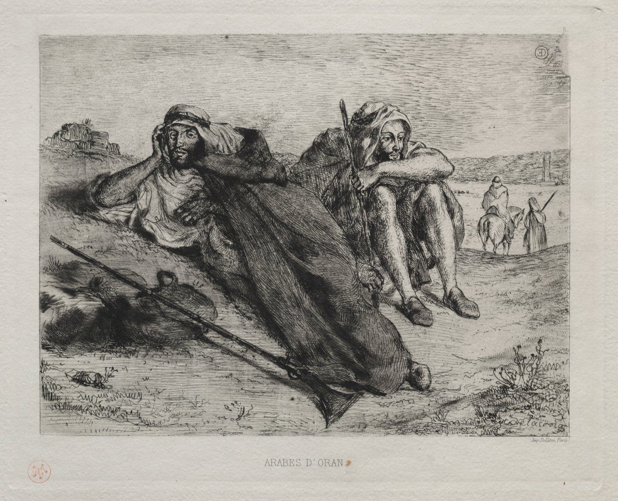 arabere fra Oran. af Ferdinand Victor Eugene Delacroix