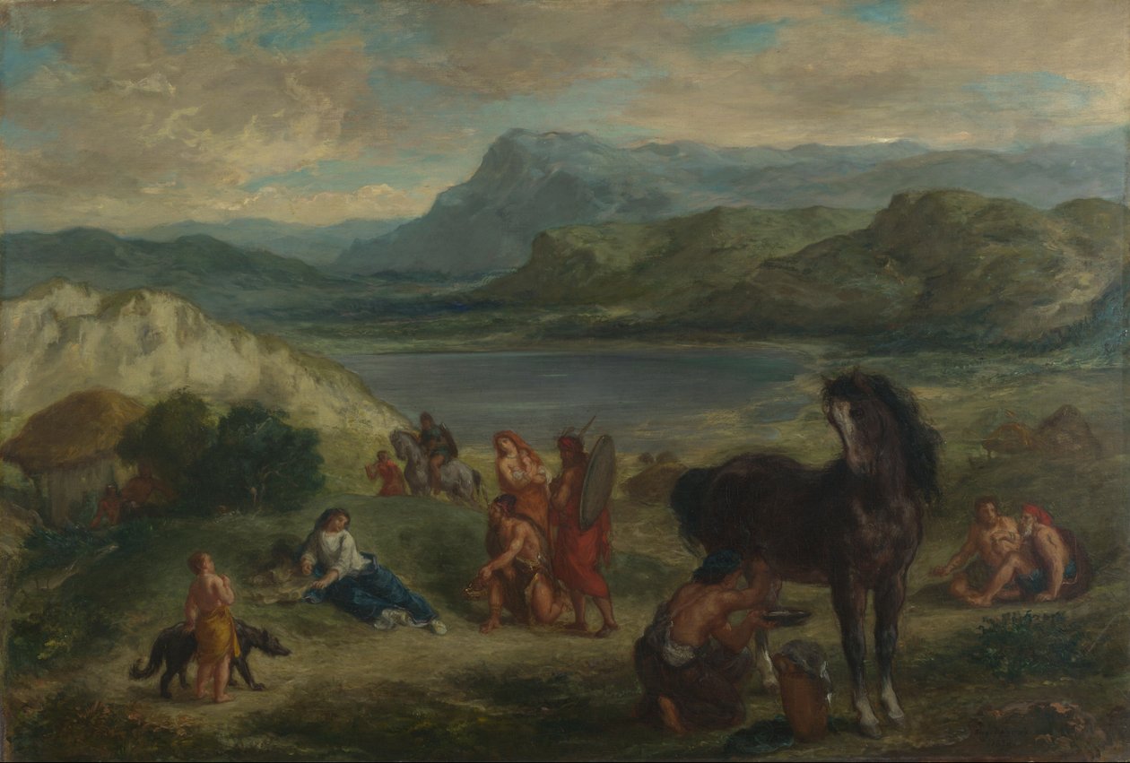 Ovid blandt skyterne af Ferdinand Victor Eugene Delacroix