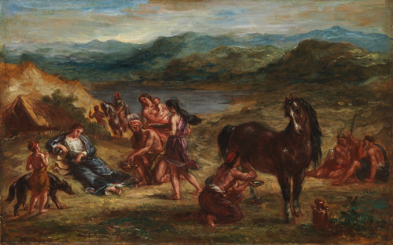 Ovid blandt skyterne af Ferdinand Victor Eugene Delacroix
