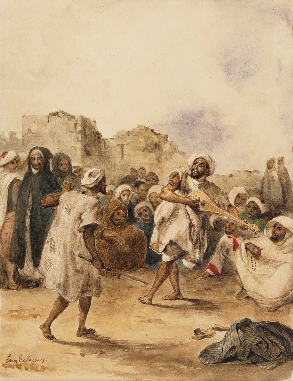 Spillerne, 1833 af Ferdinand Victor Eugene Delacroix