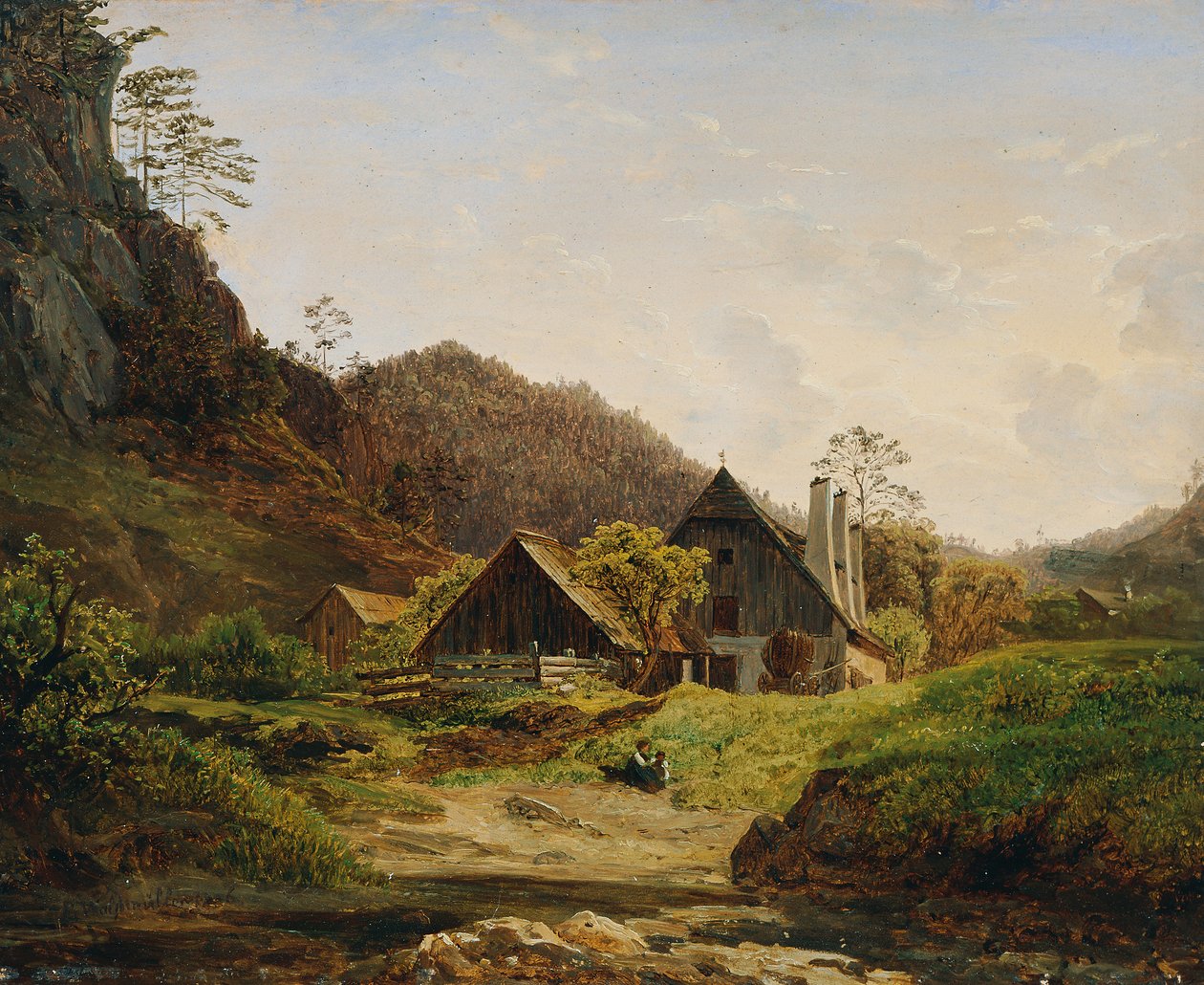 Landskab med Hammersmede af Ferdinand Waldmüller