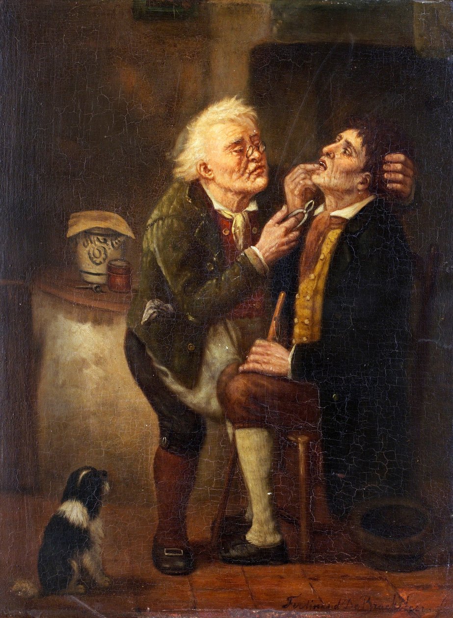 Hos tandlægen af Ferdinand de Braekeleer the Elder