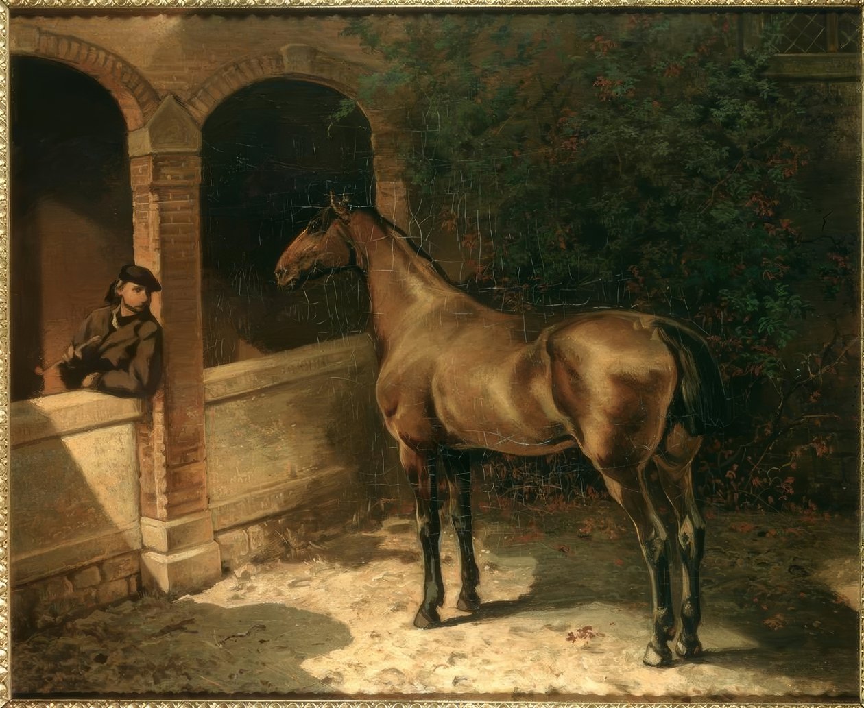 Hest og ryger af Louis Ferdinand von Rayski