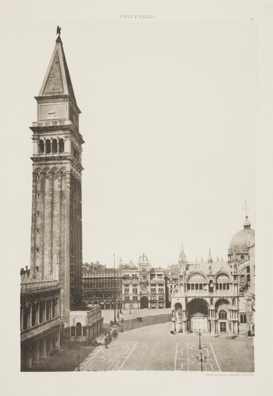Campanile af Markusbasilikaen af Ferdinando Ongania