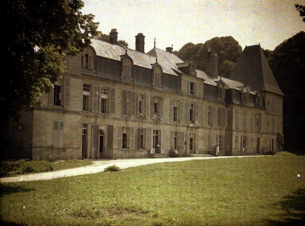 Chateau Vauxbuin, brugt af den franske hær som hospital, Soissons, Aisne, Frankrig, 1917 (autokrom) af Fernand Cuville