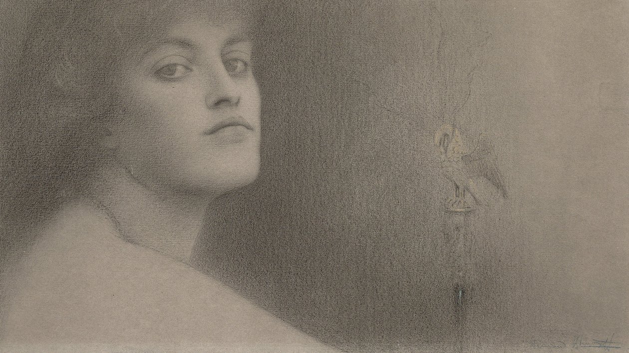 Undersøgelse for lOffrande (The Offer), 1891 af Fernand Khnopff