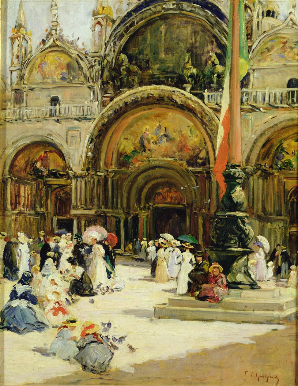 Basilikaen San Marco, Venedig af Fernand Legout Gerard
