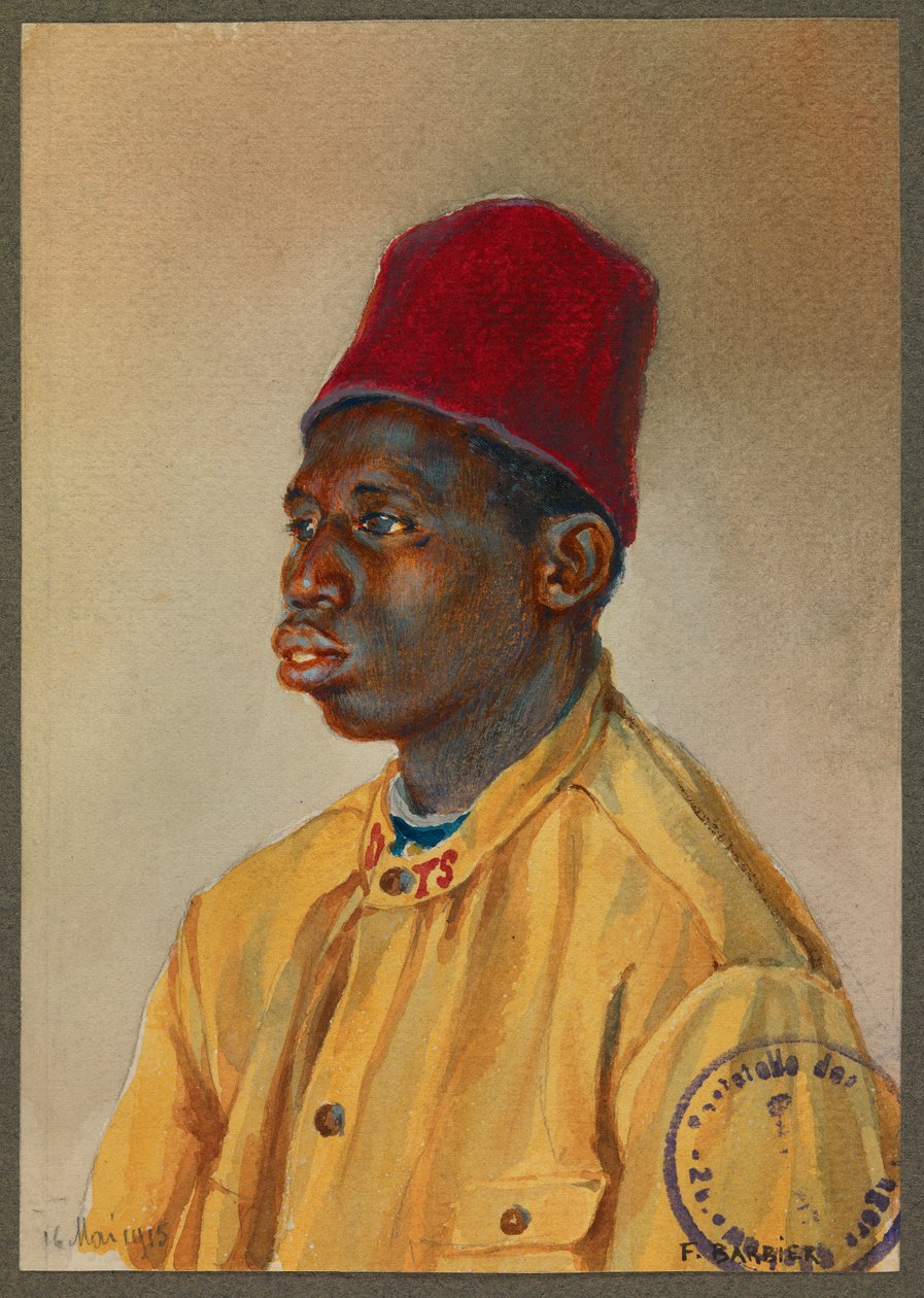 Madion - Diouf , senegalesisk soldat, Gustrow af Fernand Barbier