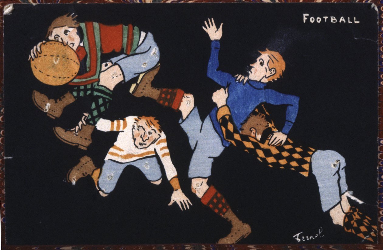 Fodbold, begyndelsen af det 20. århundrede (illustration) af Fernand Fernel