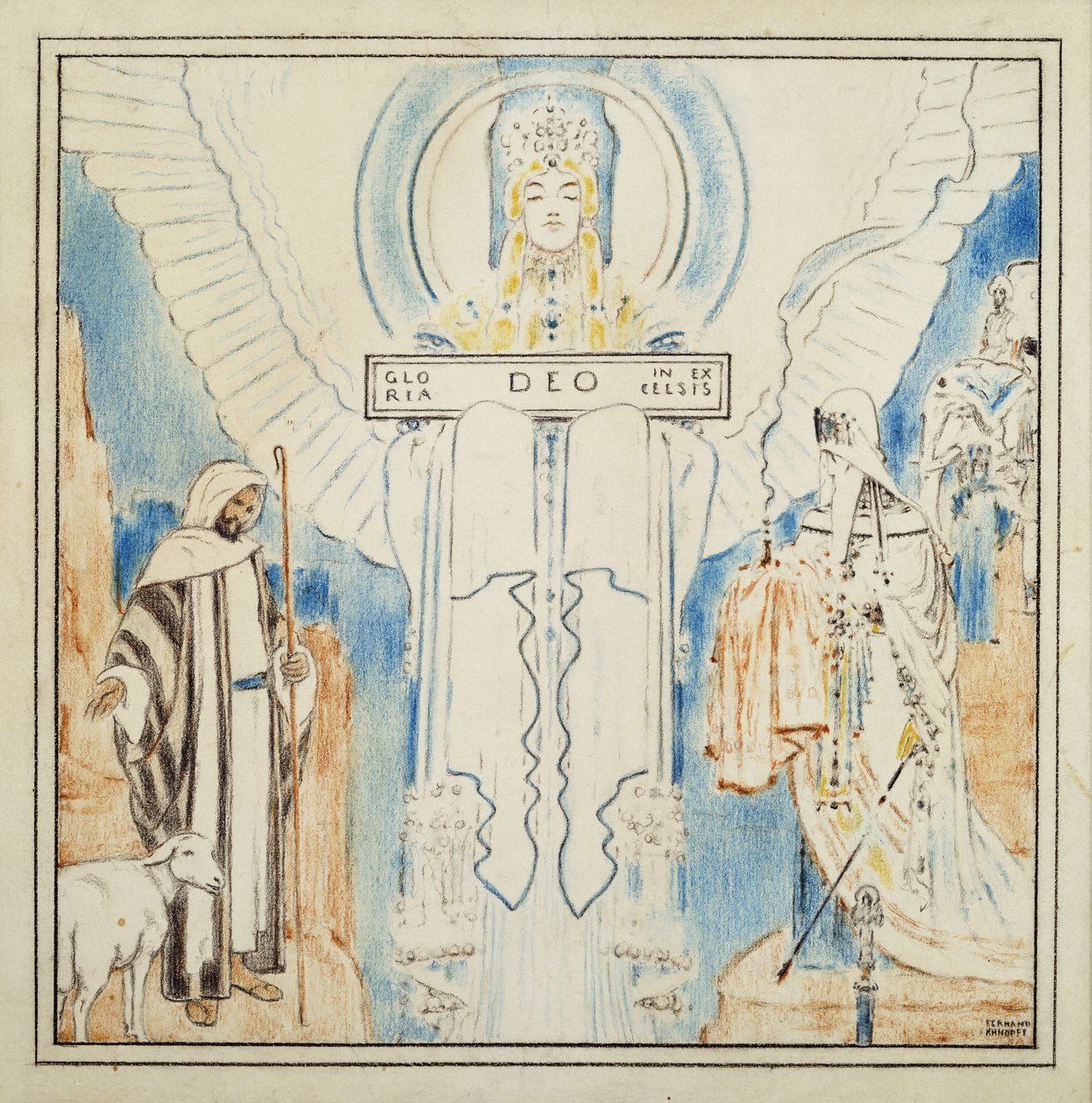Juleengel; juleengel, af Fernand Khnopff