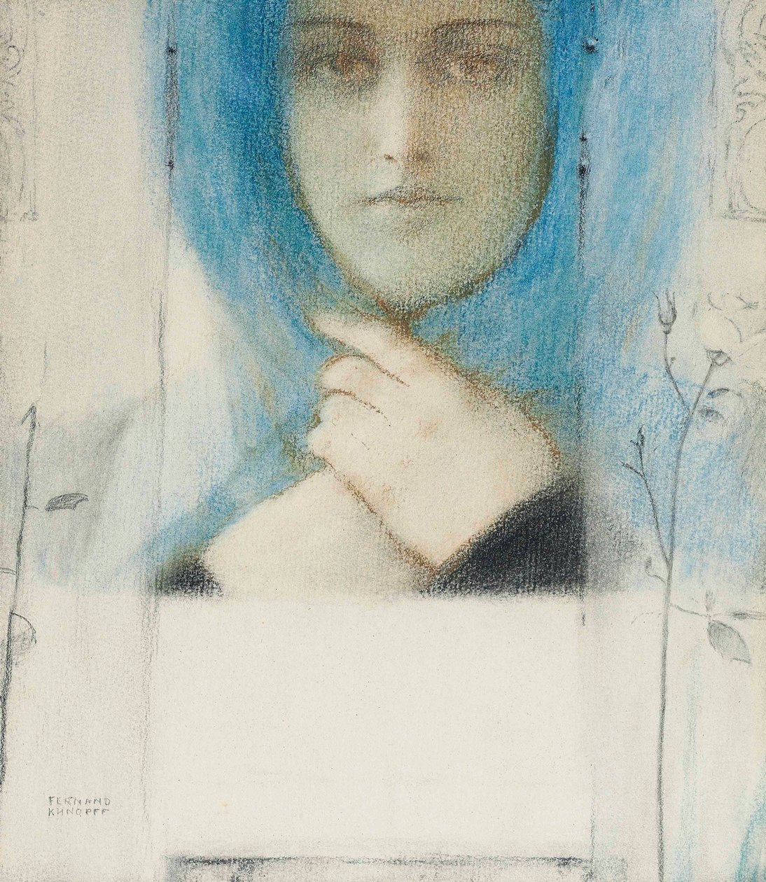 Clematis, ca. 1914. af Fernand Khnopff