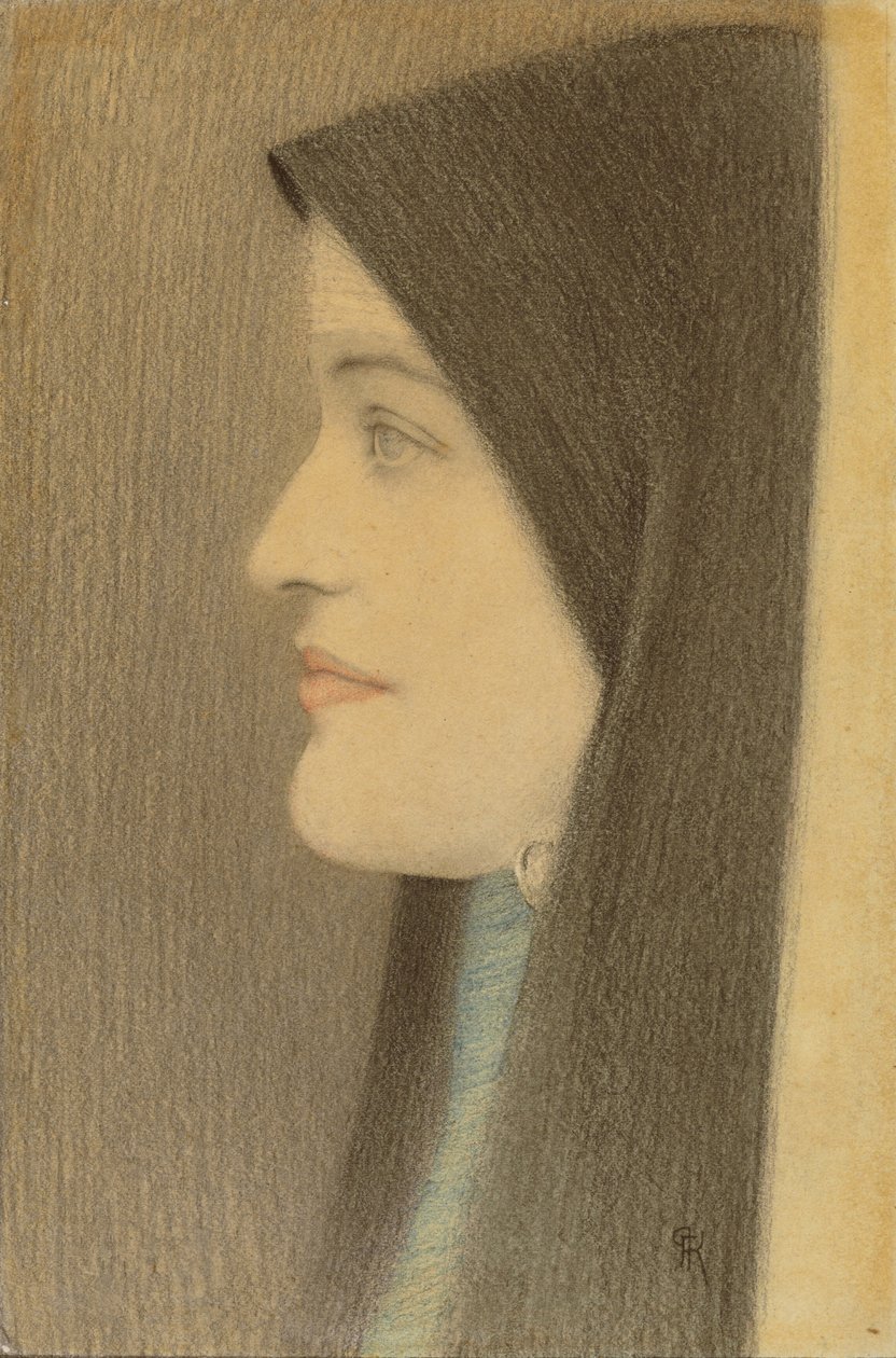 Studie af en kvinde, ca. 1910 af Fernand Khnopff