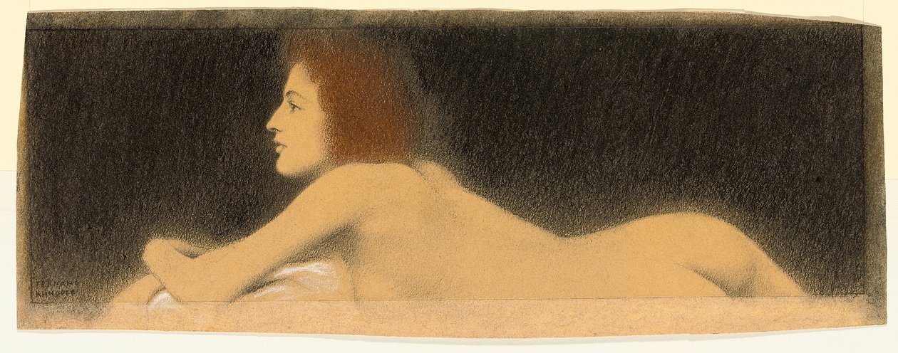 Studienr, c.1910 af Fernand Khnopff