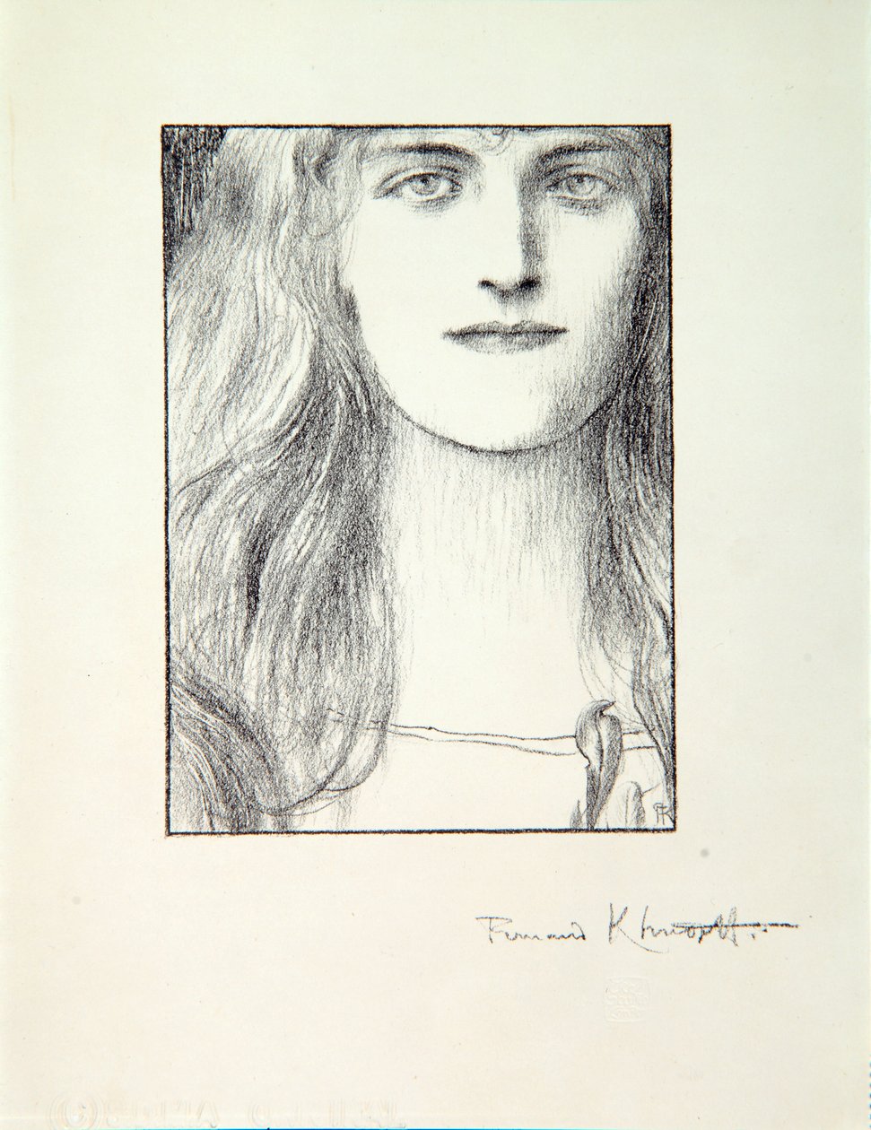 Hoved af en kvinde, 1897 af Fernand Khnopff