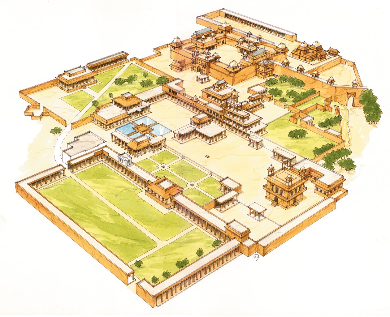 Fatehpur Sikri. Adra. Indien af Fernando Aznar Cenamor