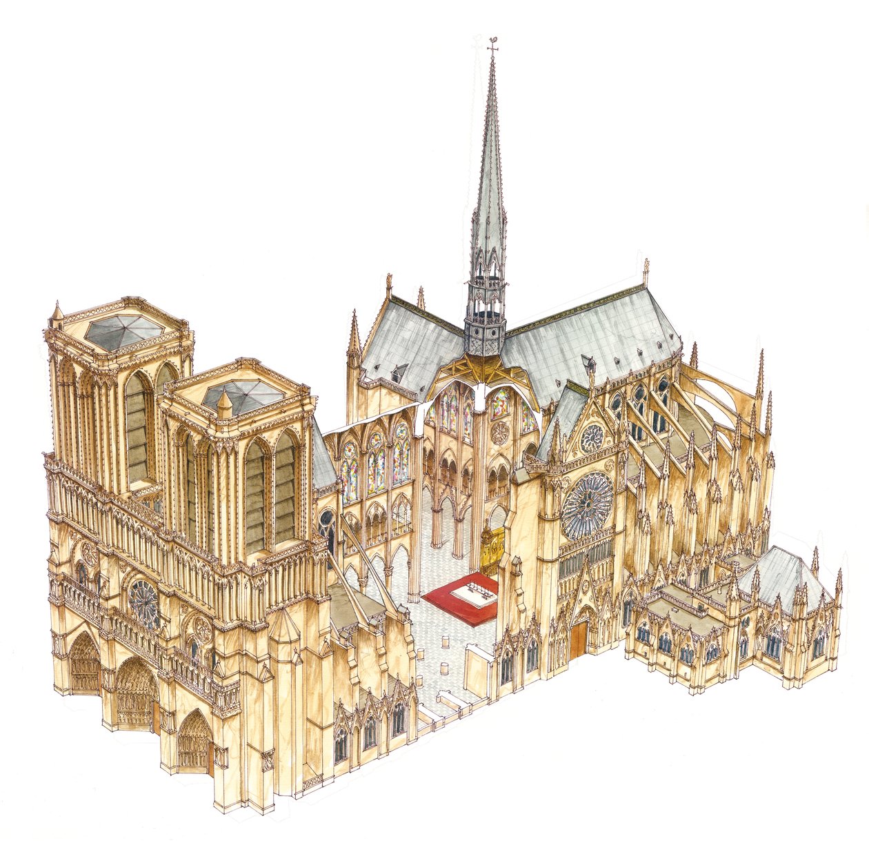 Notre Dame katedral. Paris, Frankrig af Fernando Aznar Cenamor