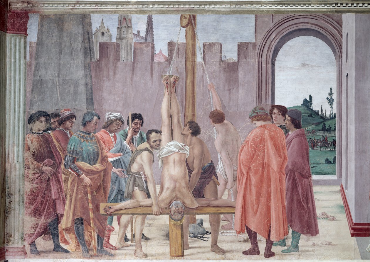 The Crucifixion of St. Peter, c.1484-85 (efter restaurering) af Filippino Lippi