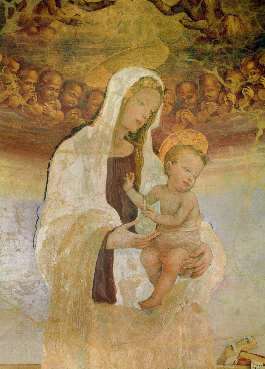 Jomfruen og barnet, 1400-tallet af Filippino Lippi