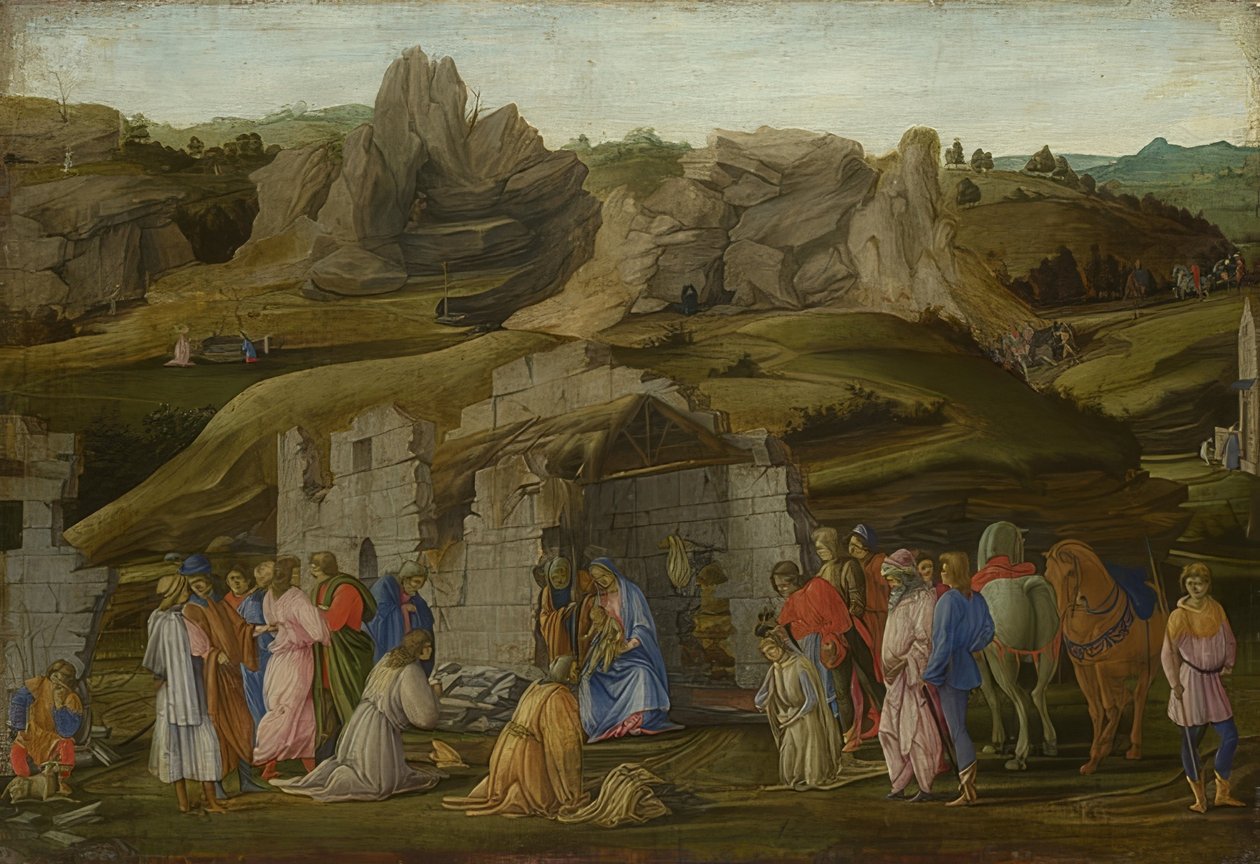 Tilbedelse af Magi. Omkring 1480 af Filippino Lippi