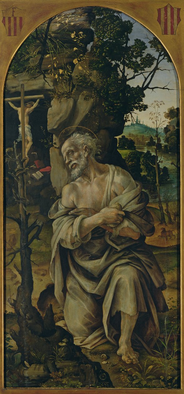 Sankt Hieronymus i bod, ca. 1480 af Filippino Lippi