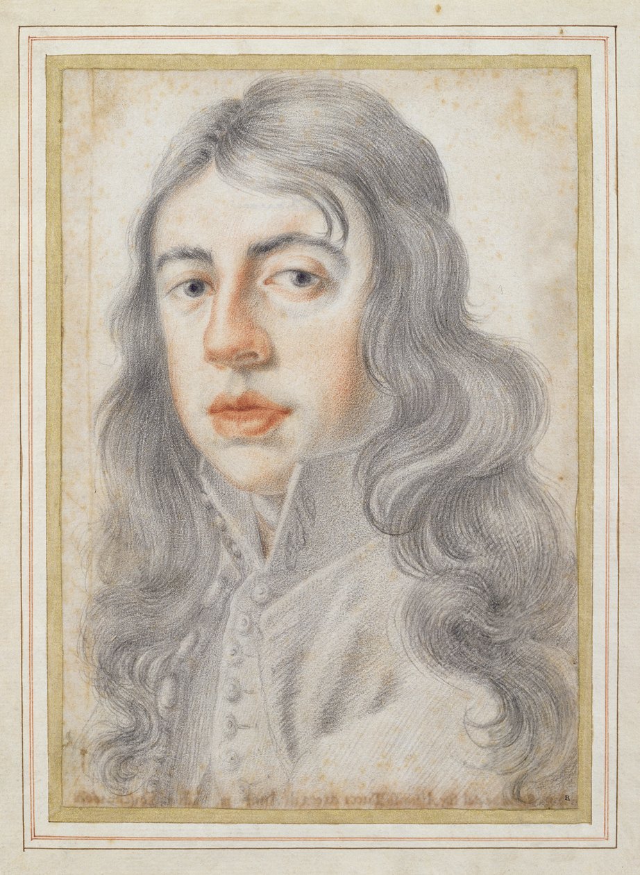 Portræt af Signor Simone af Signor Alfonso Tucci, 1660 (blyant og rødt kridt på papir) af Filippo Baldinucci