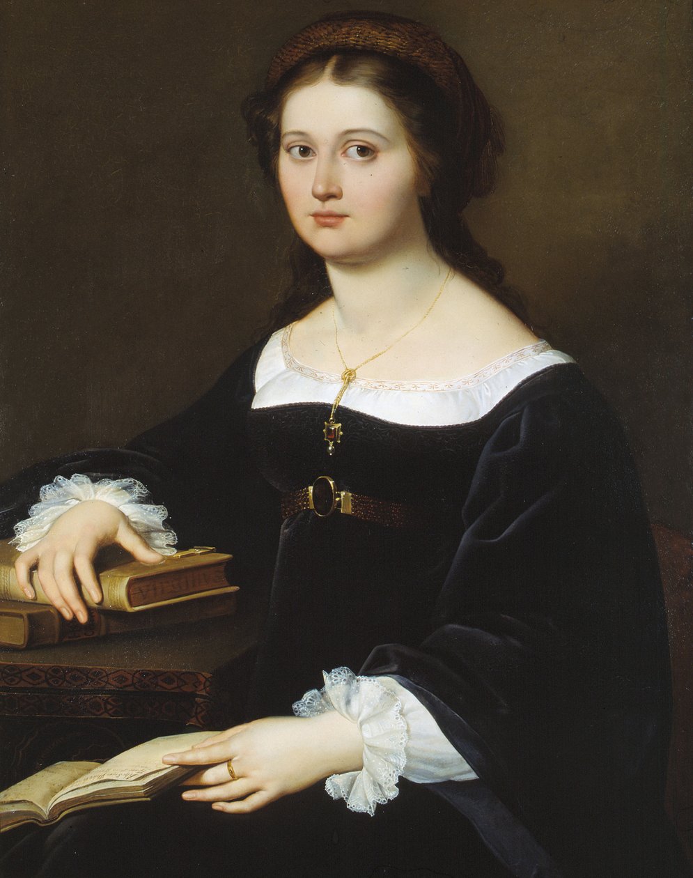 Portræt af Costanza Monti Perticari, 1819-1821. af Filippo Agricola