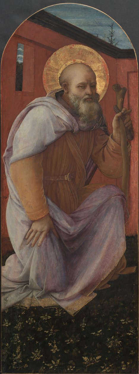 Panel fra en Triptykon: St. Anthony Abbed af Filippo Lippi
