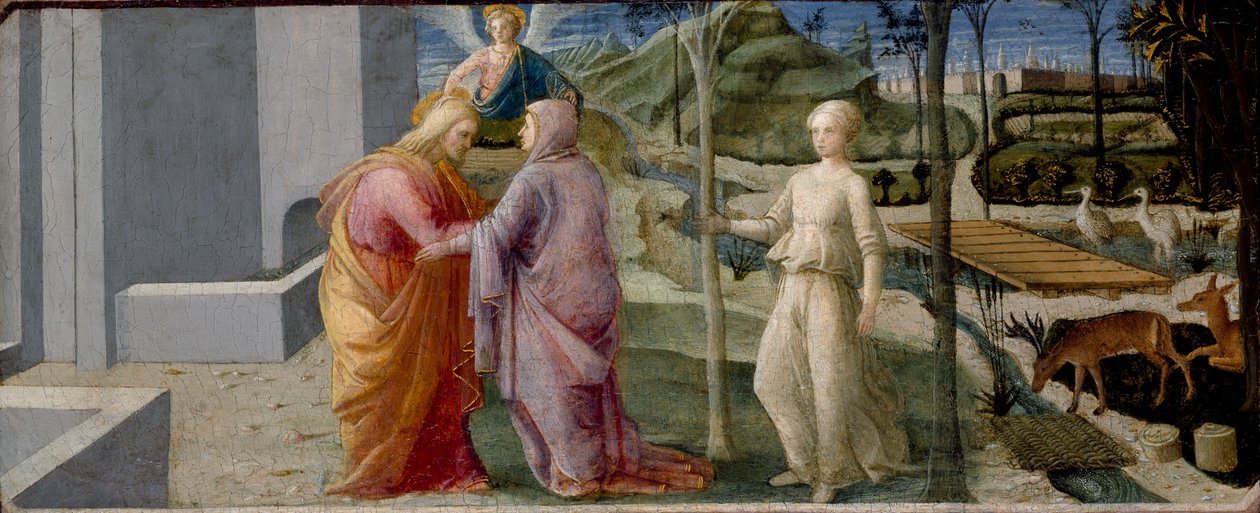 Mødet ved Den Gyldne Port, c1440-1445 af Filippo Lippi