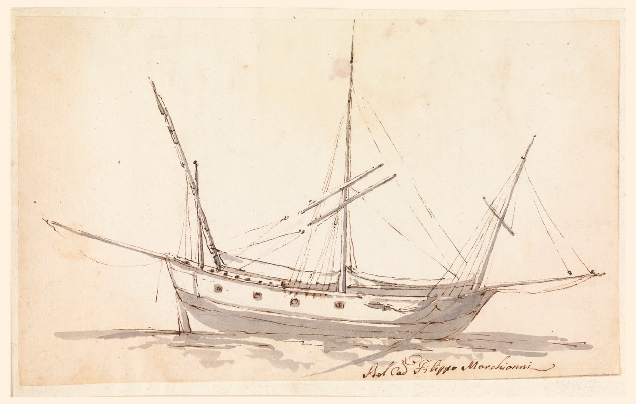 Et sejlskib af Filippo Marchionni