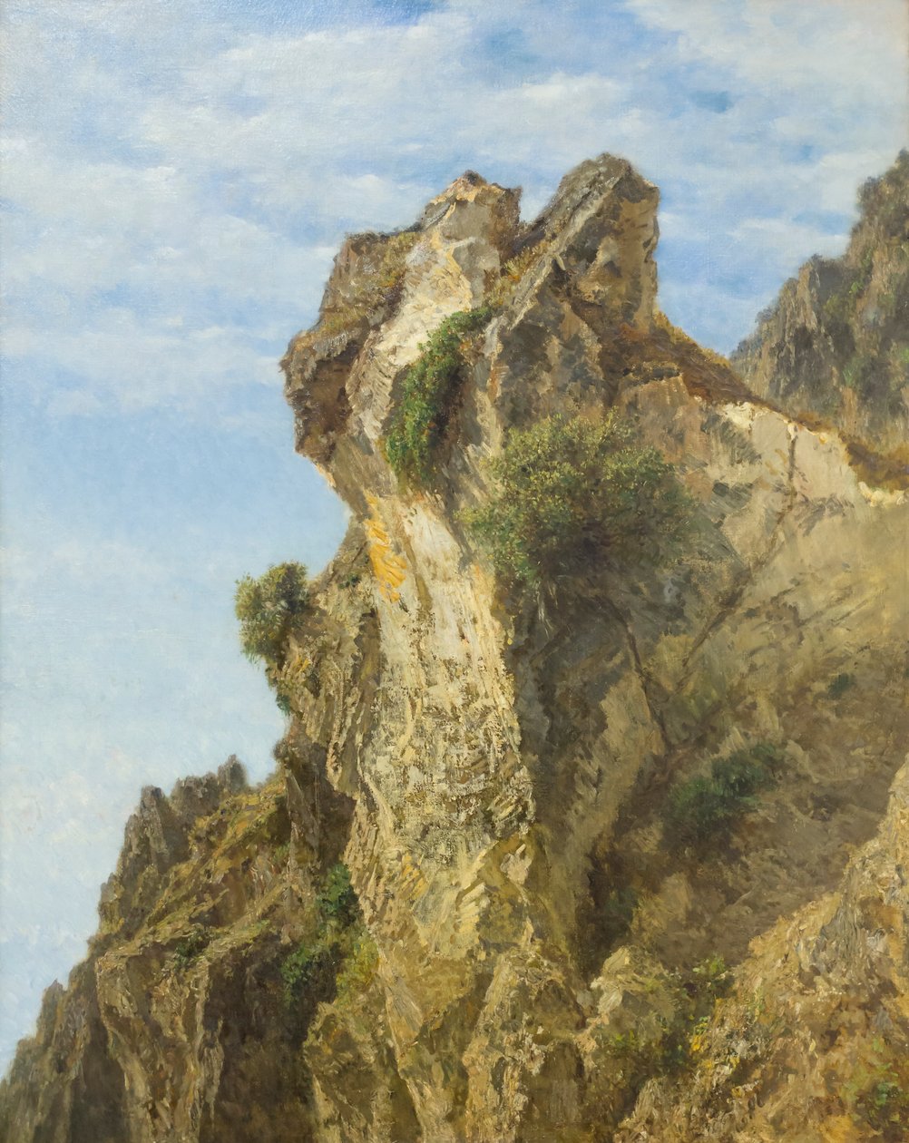 En kystklippe i Amalfi af Filippo Palizzi