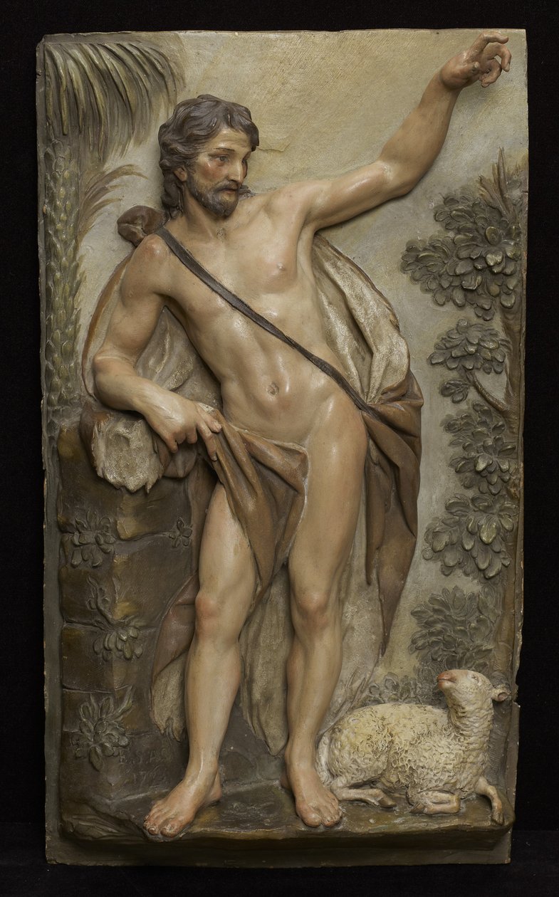 Johannes Døberen, 1763 (terracotta, polykrom) af Filippo Scandellari