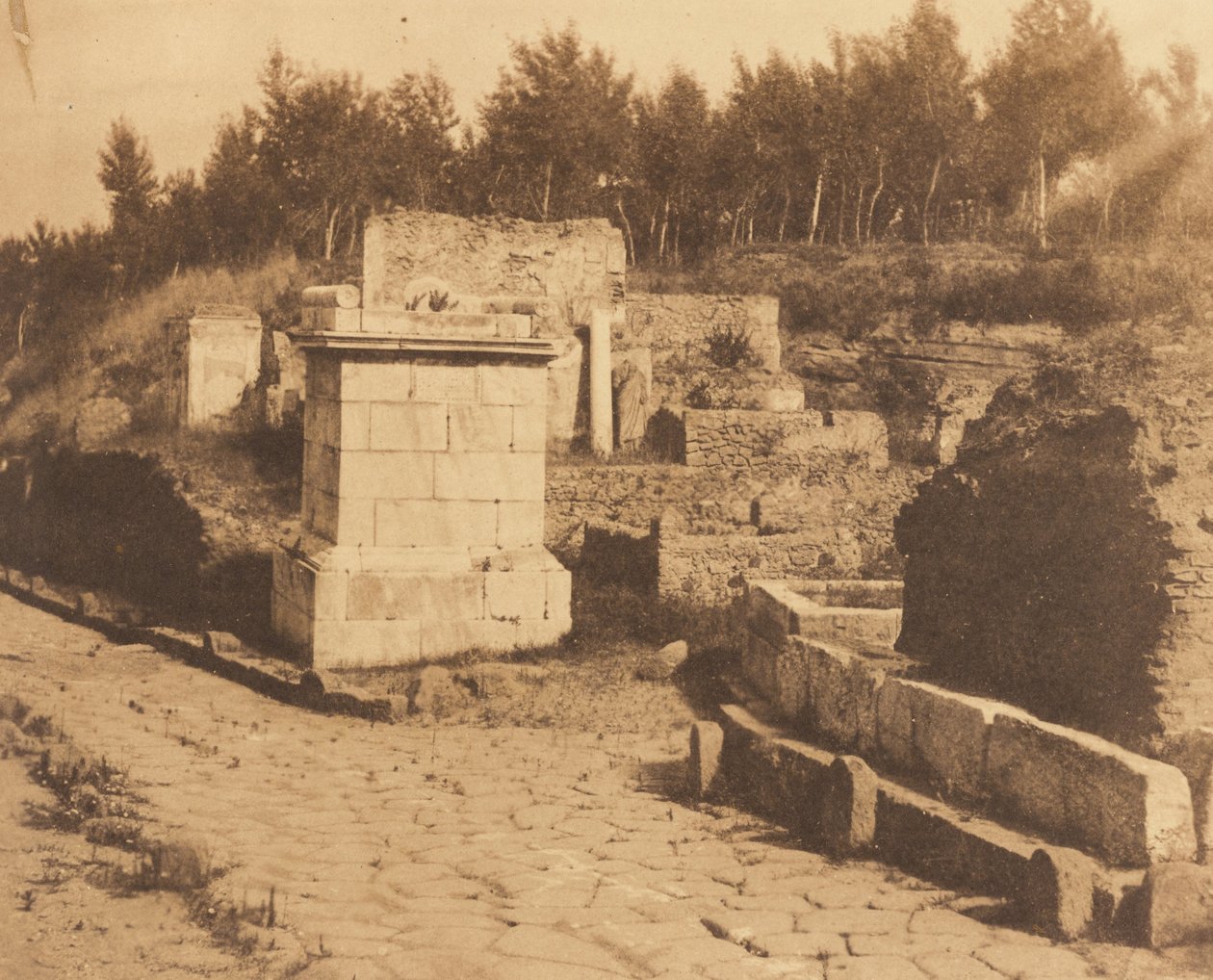 (Gade med grave, Pompeii) af Firmin Eugène Le Dien