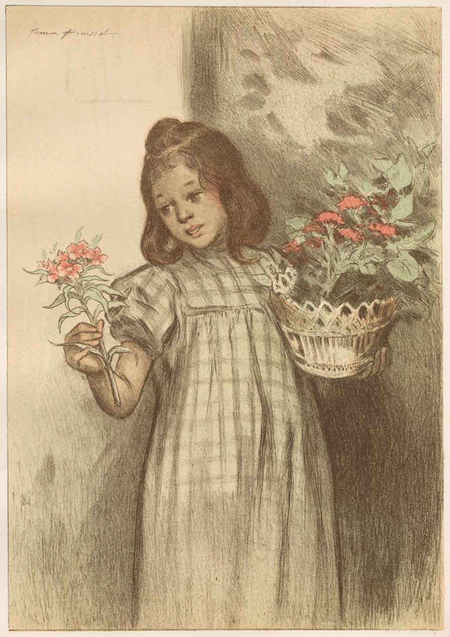 blomsterpige af Firmin Bouisset