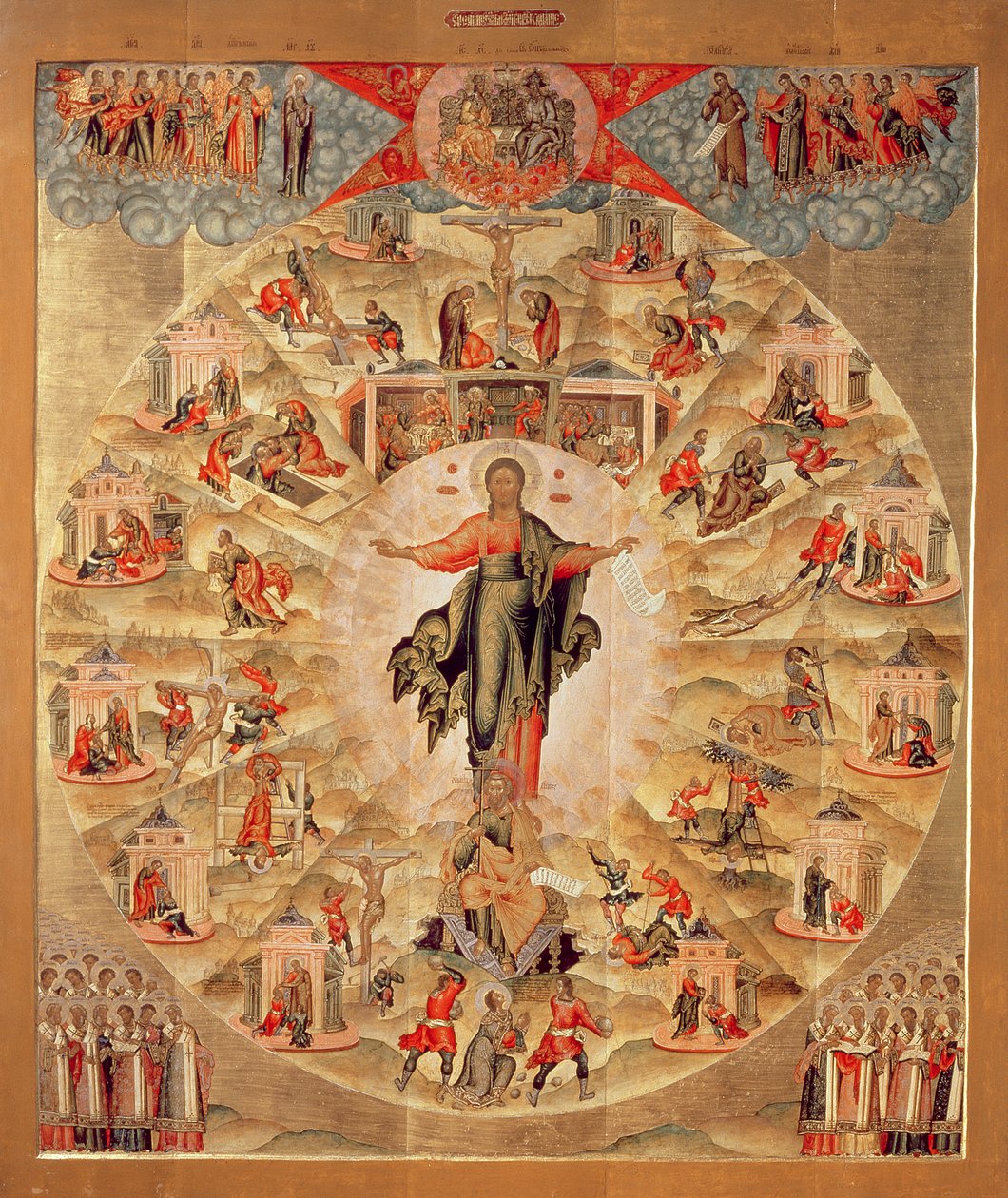 Apostelprædiken (tempera på panel) af Fjodor Subov