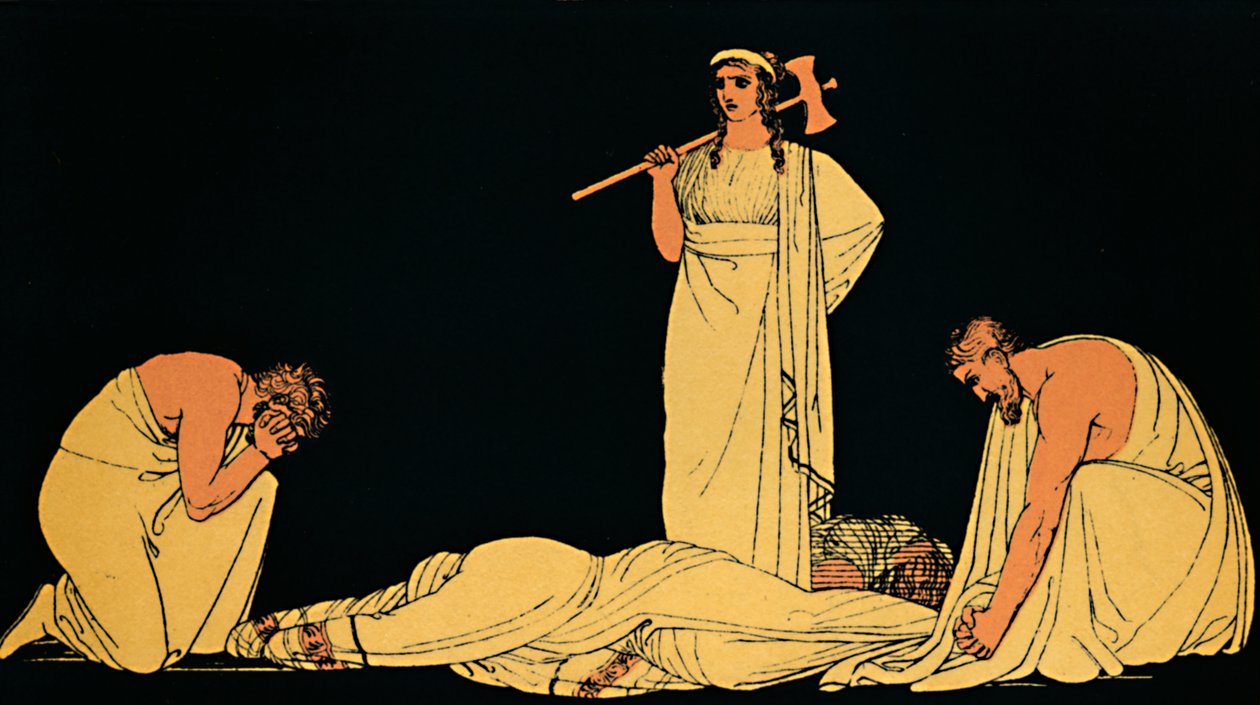 Mordet på Agamemnon, 1880 af Flaxman