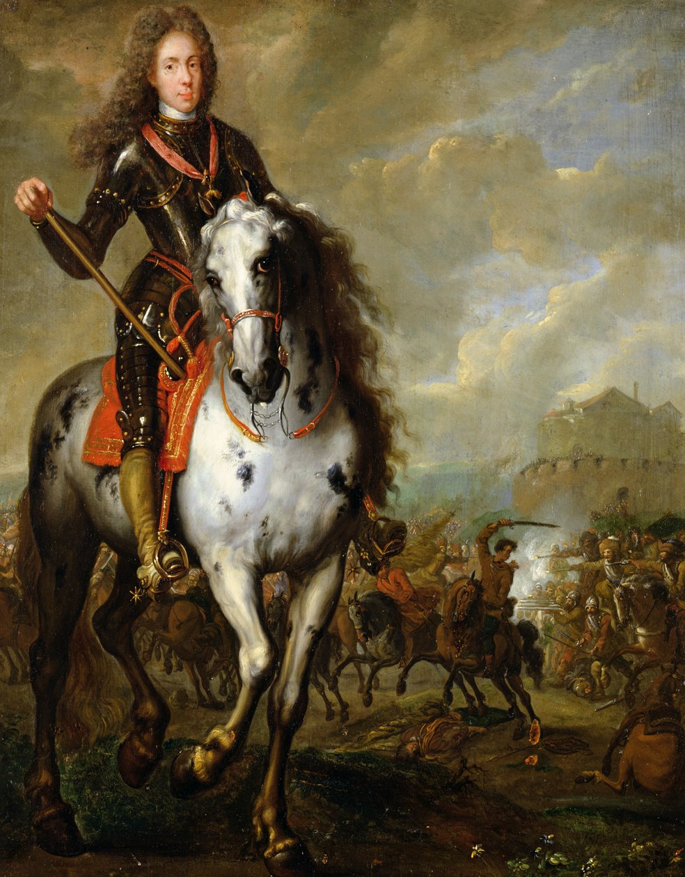 Ridesportræt af prins Eugene de Savoie (1663-1736) ca. 1700-10 af Flemish School