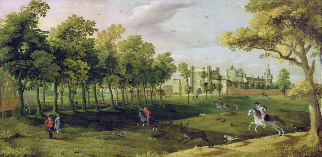 Udsigt over Nonsuch Palace på kong James I