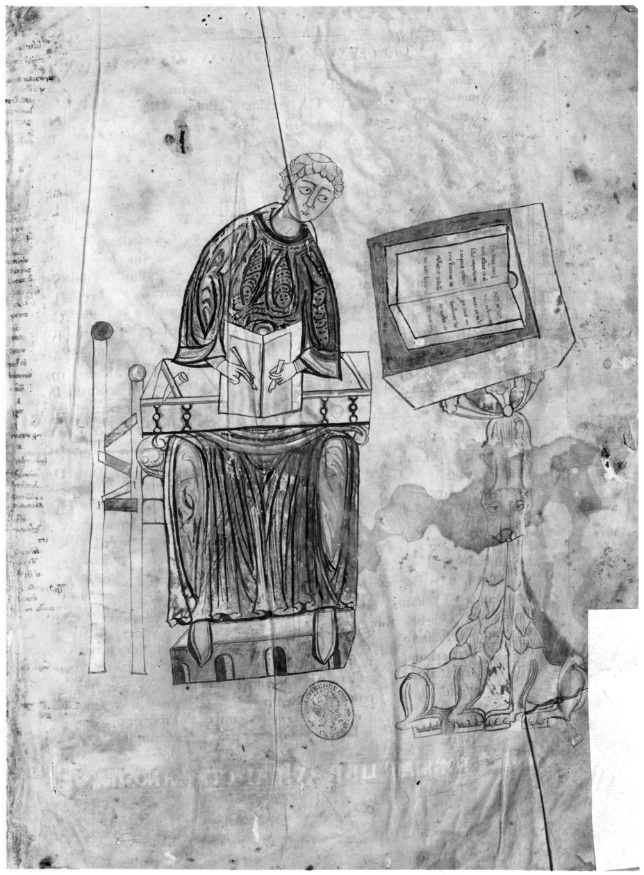 Ms 528 fol.1r Lectionary, afskriveren af Flemish School